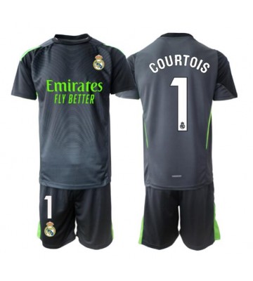 Real Madrid Thibaut Courtois #1 Målmand Tredjetrøje Børn 2025-26 Kortærmet (+ Korte bukser)